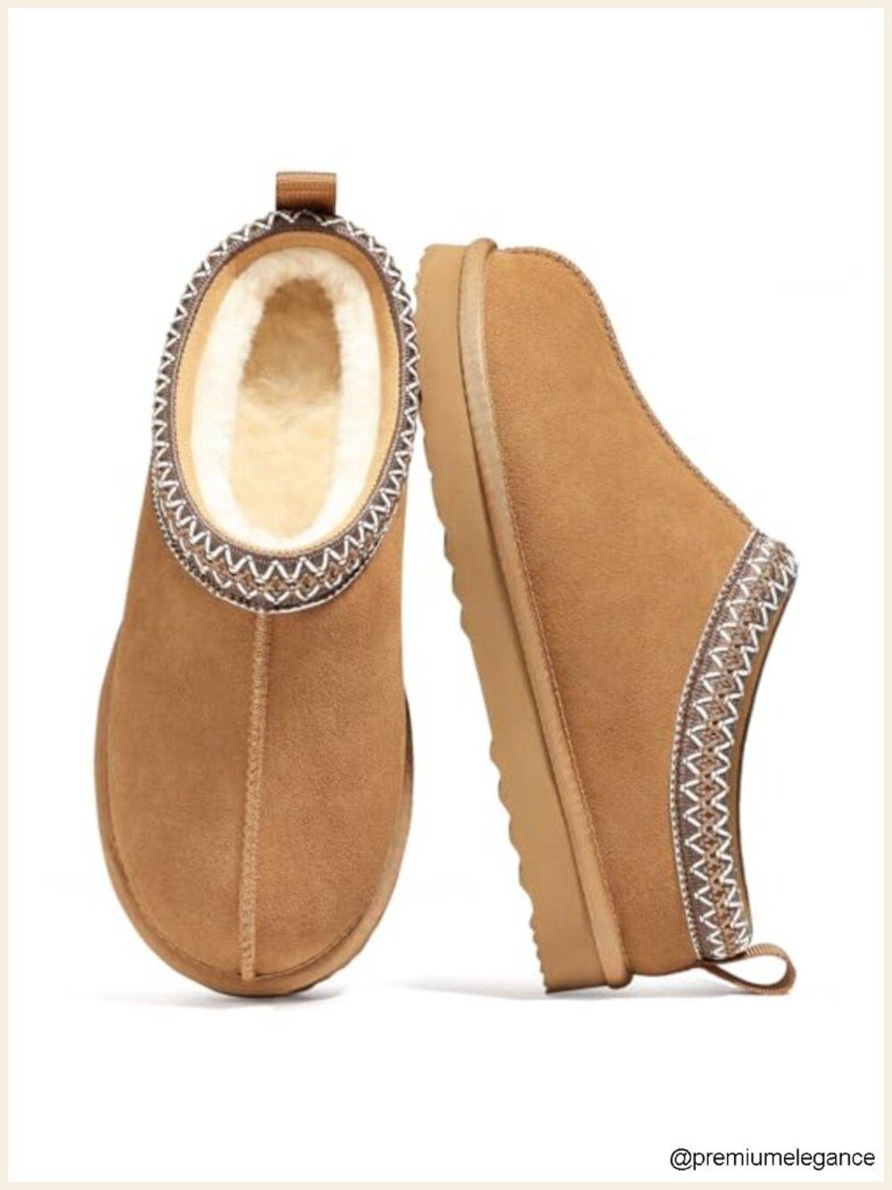 Genuine Suede Fuzzy Slippers Warm Winter House Shoes Cozy Mini Boots Slip